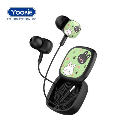 China Perfect Noise Yookie Mobile Handsfree In Ear Headphones Music 3.5mm Earphone Wired Earphone With MIC for sale