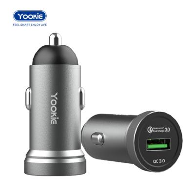 China Smart Match Fast Charging 3.0A Car Charger Fast Charging Adapter with Micro/Type C/IPH Cable for sale