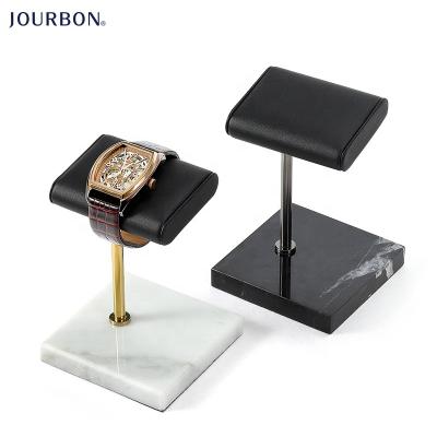 China High End PU Leather/Metal/Marble Leather/Metal/Marble Leather/Metal/Marble High End PU Metal Watch Display Holder Wrist Strap Watch Tray Jewelry Bangle Holder for sale