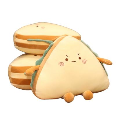 China Eco-friendly Material Imitation Food Toy Cushion Bed Doll Kawaii Stuffed Pillow Stuffed Sandwich Stuffed Toy For Gifts for sale