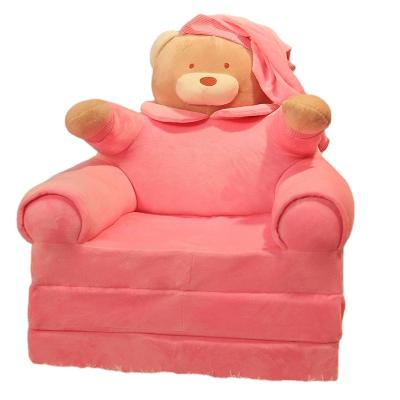 China Lovely High Quality Children Folding Sofa Chair Shape Plush Cute Animal Toy Sleep Protection for sale