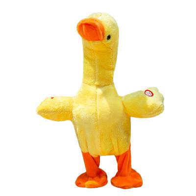 China High Quality Eco-friendly Electric Yellow Duckling Small Duck Toy Multifunctional Singing, Dancing and Walking Stuffed Plush Doll for sale