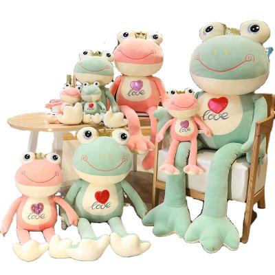 China Eco-Friendly Cute Animal Doll Factory Wholesale Frog Doll Love Cartoon Custom for sale