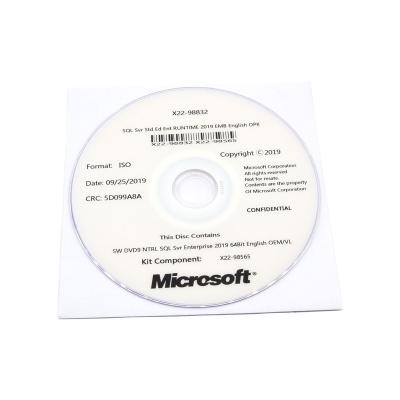 China SQL Server Enterprise 2019 MS SQL SERVER 2019 ENTERPRISE 64 BIT DVD OemBox SQL Enterprise 2019 for sale