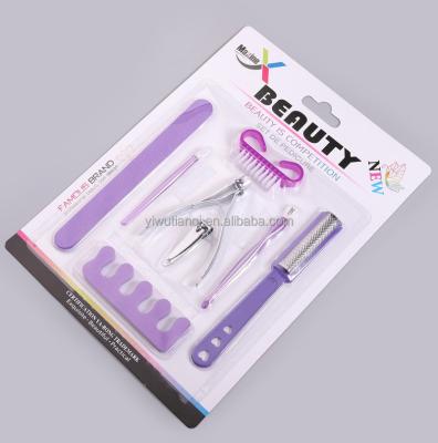 China Daily Nail Care Tools 8 In 1 Home Simple Nail Care Beauty Kits Manicure Tools for sale