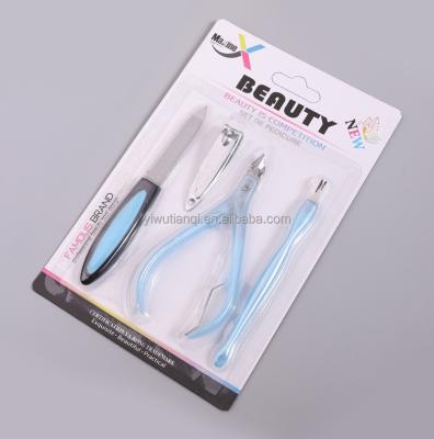 China Daily Nail Care Tools 4 In 1 Home Simple Nail Care Beauty Kits Manicure Tools for sale