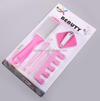 China Daily Nail Care Tools 6 In 1 Home Simple Nail Care Beauty Kits Manicure Tools for sale