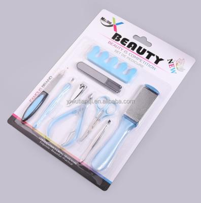 China Daily Nail Care Tools 9 In 1 Home Simple Nail Care Beauty Kits Manicure Tools for sale