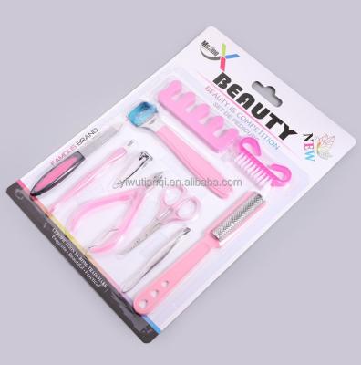 China Daily 10 Nail Care Tools In 1 Home Simple Nail Care Beauty Kits Manicure Tools for sale