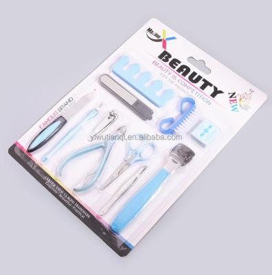 China Daily Nail Care Tools 11 In 1 Home Simple Nail Care Beauty Kits Manicure Tools for sale