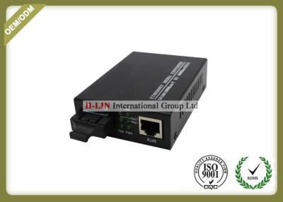 China Media Converter Single Mode Fiber To Rj45 With 1 10/100M UTP Ports And 1 Fiber Port for sale