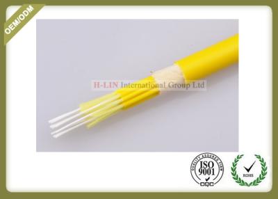 Cina rivestimento giallo monomodale di colore del cavo a fibra ottica di sblocco 12core in vendita