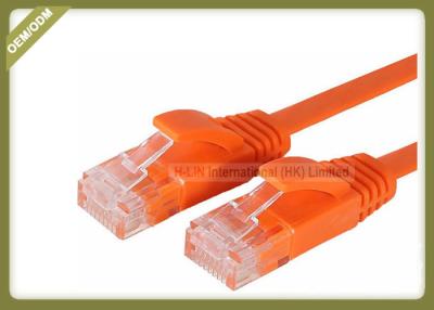 China Cat5e-Kupfer-Netz-Flecken-Kabel-multi Draht mit orange Farbe-PVC-Jacke zu verkaufen