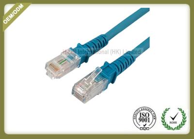 China Cabo liso do remendo dos ethernet da forma excelente Cat5e com o conector especial azul à venda