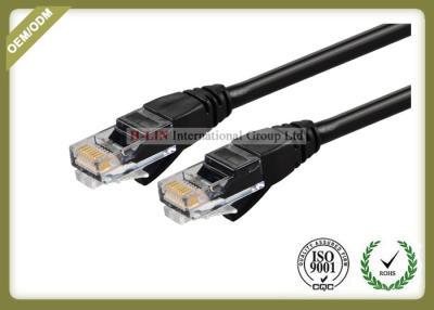 China Freileitungs-Verbindungskabel-Kabel-kundenspezifische Länge Cat6 UTP mit Kupfer-Leiter des Stecker-RJ45 zu verkaufen