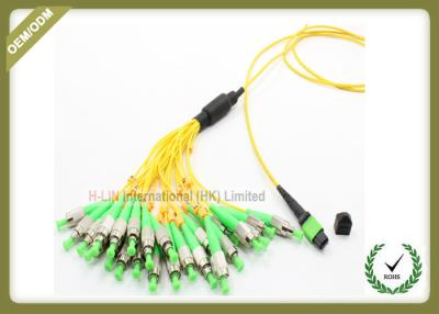 China Cordón de remiendo de la fibra óptica del solo modo, puente de fibra óptica con color amarillo en venta