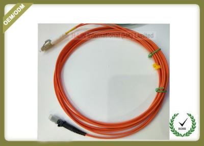 China 2M Multimodefaser-Optikverbindungskabel Dual Core 50/125 mit orange Farbe zu verkaufen