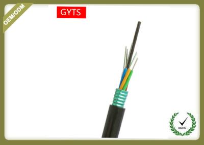 China 11.2mm Diameter Outdoor Fiber Optic Cable , Light Armored Fiber Cable With PE Jacket for sale