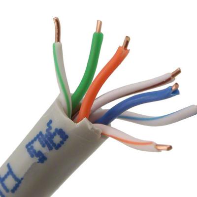 Cina Cavo a fibre ottiche di rame nudo della rete, solido 4 paia del cavo di Cat5e UTP con colore arancio in vendita