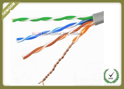 China Sólido desnudo sólido Cuprum del cable Cat5e U/UTP 4x2x0.5 de la fibra de la red del conductor de cobre en venta