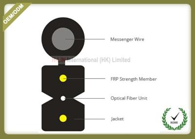 중국 광섬유 FTTH 공중 드롭 케이블 1 코어 외부 전용 3 와이어 와이어 판매용