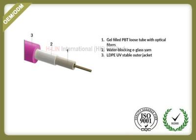 Chine Câble lâche central de tube, millimètre OM4, l'eau bloquant le fil en verre, 6.0mm pour usage extérieur/d'intérieur à vendre