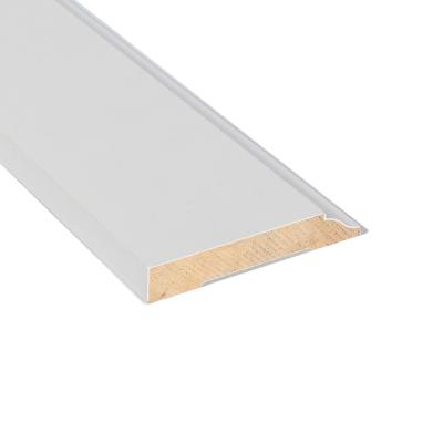 China White Primed Solid Wood Molding Paint Frame ModernBaseboard Casting Baseboard Water Proof Modern Timber White Solid Wood Soft for sale