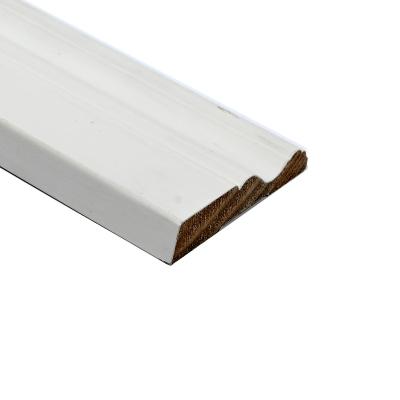 China White Solid Wood Paint Frame Baseboard Moldings Modern Baseboard Baseboard Skirting Molding Wood Baseboards Primed for sale