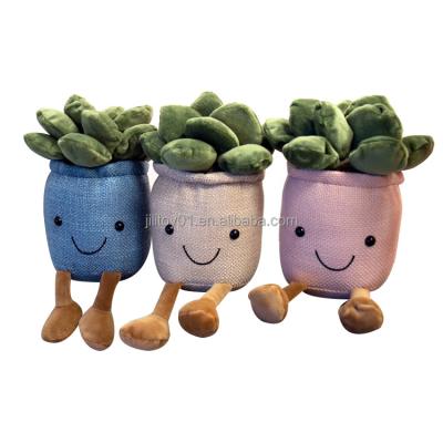 China Cute Smile Baby Gift Stuffed Plush Toys Happy Succulent Plushies For Shelf Decor for sale