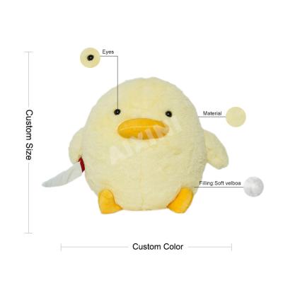 China Cute Small Duck Plush Toys Custom Stuffed Yellow Duck Plush Pillow Animal Gift for sale