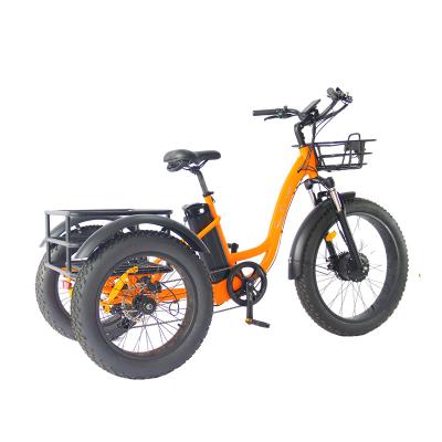 China Popular Design Fat Tire Aluminum Tricycle Electric Cargo Bike With Digital LCD Instrument for sale