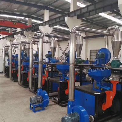 China 20-80 Mesh Afvalband Recycling Machine Pulverizer Rubber Poeder Slijpmachine Te koop