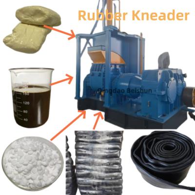 Chine 110L Pneumatic Rubber Kneader Mixer Can Mix Rubber with 80 Shore A Hardness and 140° Tilting Angle à vendre