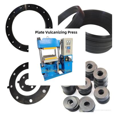 China CE Certified European Standard Rubber Plate Vulcanizing Press Platform Size 400×400mm Automatic Control By PLC for sale