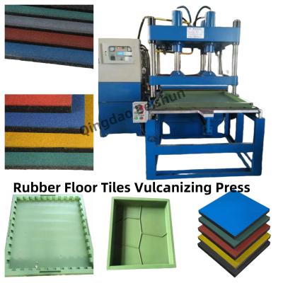 China 300mm Stroke Automatic Rubber Floor Tile Making Machinery From Waste Tire Rubber Granules for sale