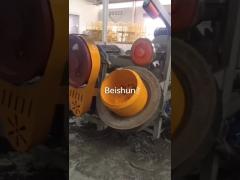 Waste and recycling tire cutting strip and block a whole machine