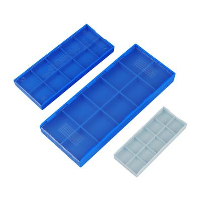 China Cutting Tool Plastic Single Direction CNC Cemented Carbide Push Pull Insert Box For Blade Packing for sale