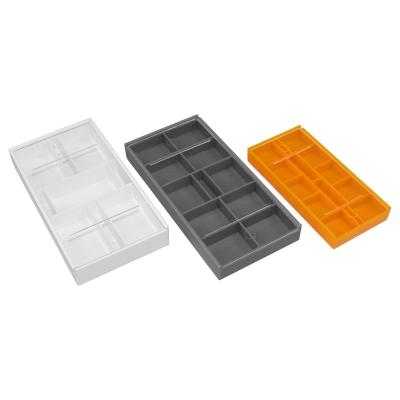 China Hot Sale Plastic Glass Size Carbide Blade Plastic Box For Hardware Tool Store for sale