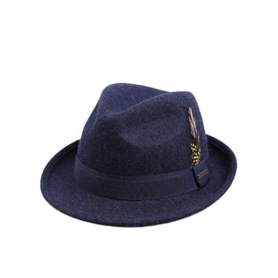 China Character Mens Fedora Hat 100% Warm Wool Felt Hat for sale