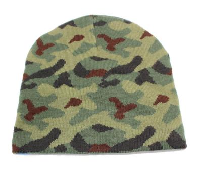 China New JOINT Type Children And Adult Camouflage Jacquard Knitted Hat Camouflage Beanie for sale