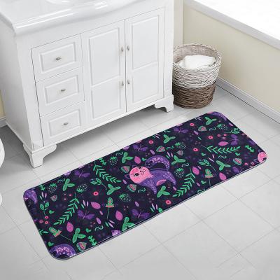 China Simple Design Washable Modern Bath Mat Set Polyester Waterproof Animals Printed Sponge Mats for sale