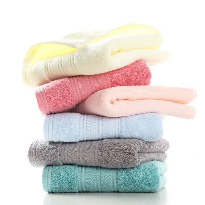 China Hot-selling Soft Comfortable Full Color Combed Pure Lines Safe for Kids Cotton Household Face Hand Bath Sets for sale