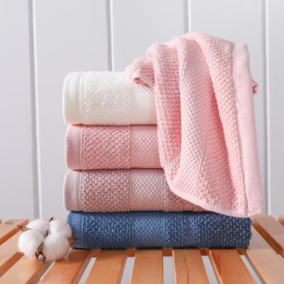 China New Design Soft Solid Strands Child Safe 32 Thread Cotton Color Multicolor Face Towel for sale