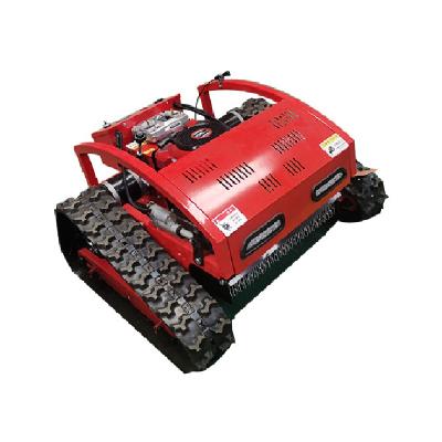 China Self Propelled Garden Lawn Mowers Diesel Rotary 4-Stroke Mower Tracked All Terrain Remote Control Weed Mowing Machine For Sale With Excavator for sale