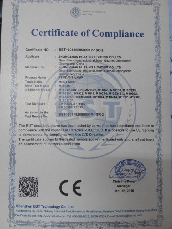 CE - Zhongshan Merttace Lighting Co., Ltd.