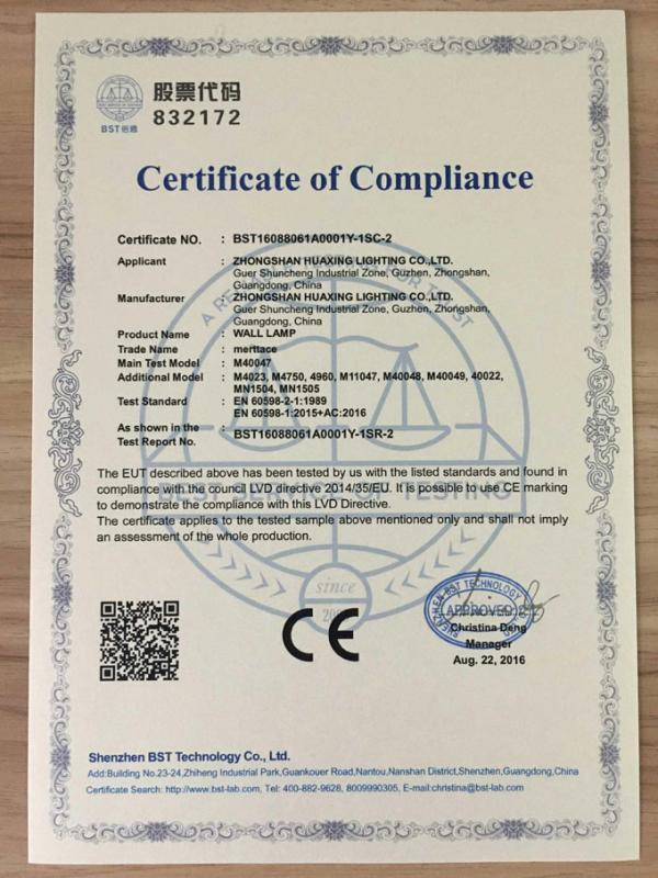 CE - Zhongshan Merttace Lighting Co., Ltd.