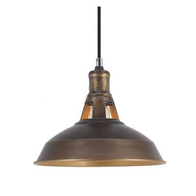 China Simple Industrial Style Retro Vintage Antique Bronze Hanging Industrial Pendant Light for sale