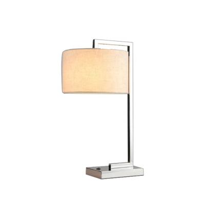 China Modern Excellent Square Chrome Stainless Steel Decorative Table Lamp for sale