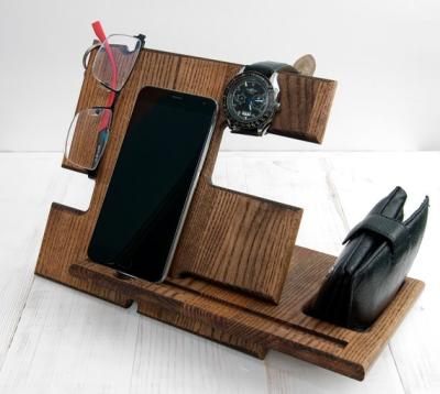 China Recyclable wooden phone stand, wooden desk organizer for sale