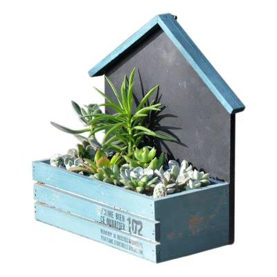 China Modern Cheap Wooden Yard Wooden Flower Garden Box Planter Rectangle Premium Quality Pot Succulent Container for sale